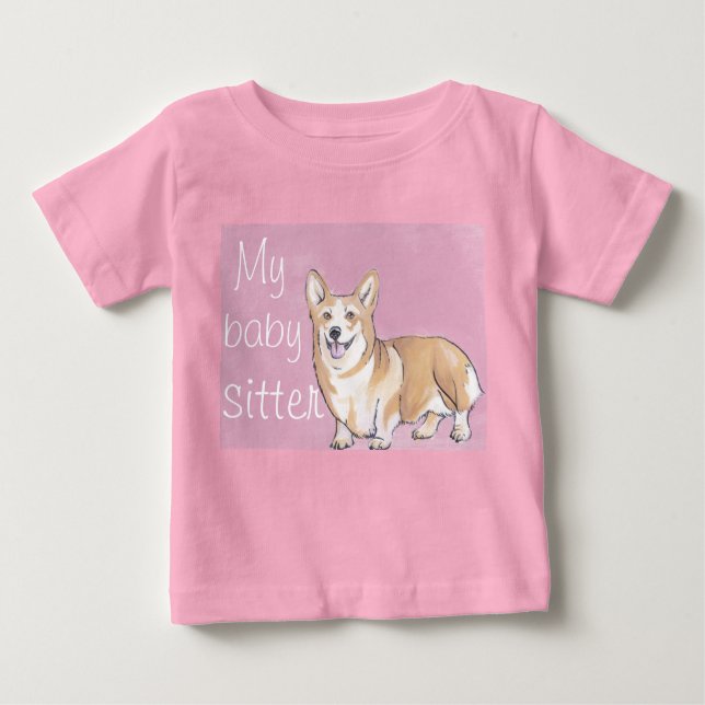 Pembroke Welsh Corgi röd jumper 24 månader Tee (Framsida)