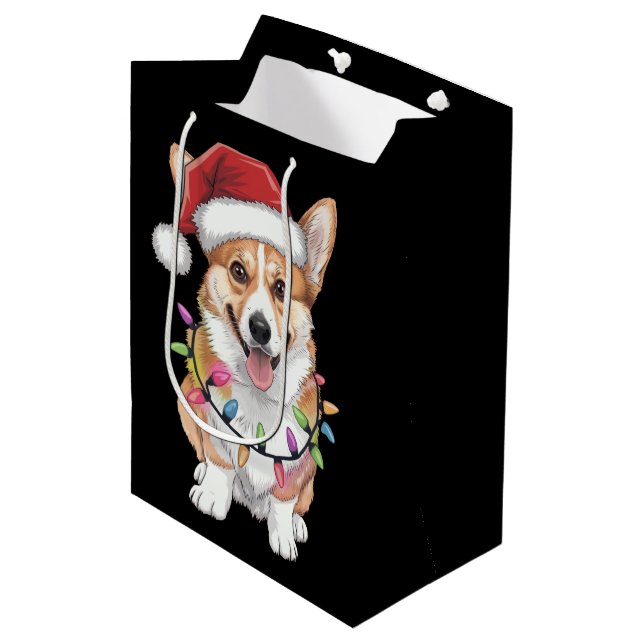 Pembroke Welsh Corgi Santa Julgran Ljus (Framsidan Vinklad)