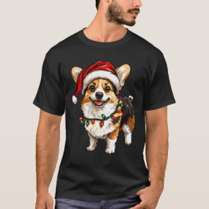 Pembroke Welsh Corgi Santa Julgran Ljus X T Shirt