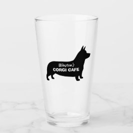 Pembroke Welsh Corgi Silhouette Anpassningsbar Hun Glaskopp