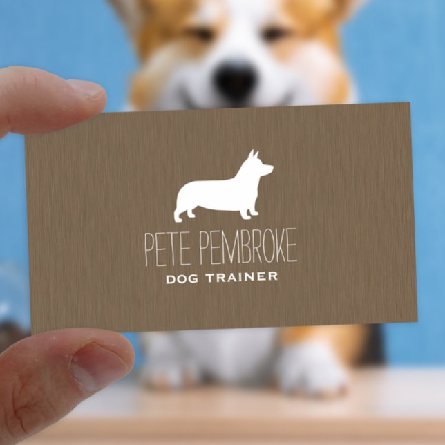 Pembroke Welsh Corgi Silhouette Visitkort (Skapare uppladdad)