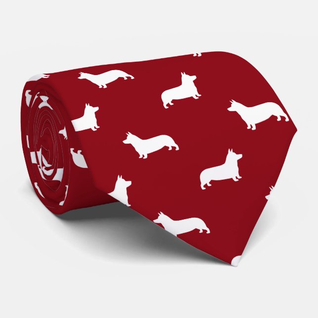 Pembroke Welsh Corgi Silhouettes Mönster Slips (Rullad)