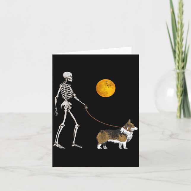 Pembroke Welsh Corgi Skelett Hund Promenad Kort (Framsida)
