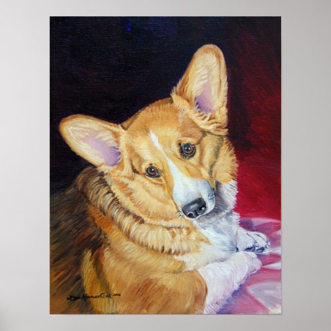 Pembroke Welsh Corgi Skriv ut Poster (Framsidan)