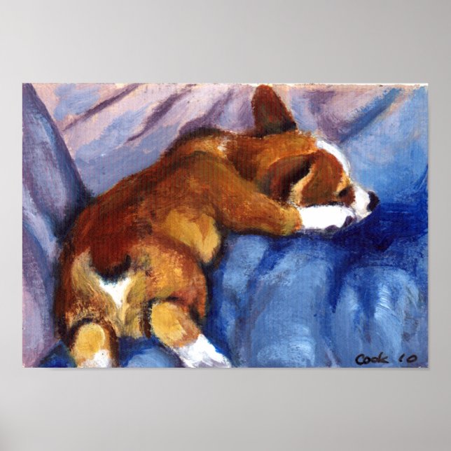 Pembroke Welsh Corgi Skriv ut Poster (Framsidan)