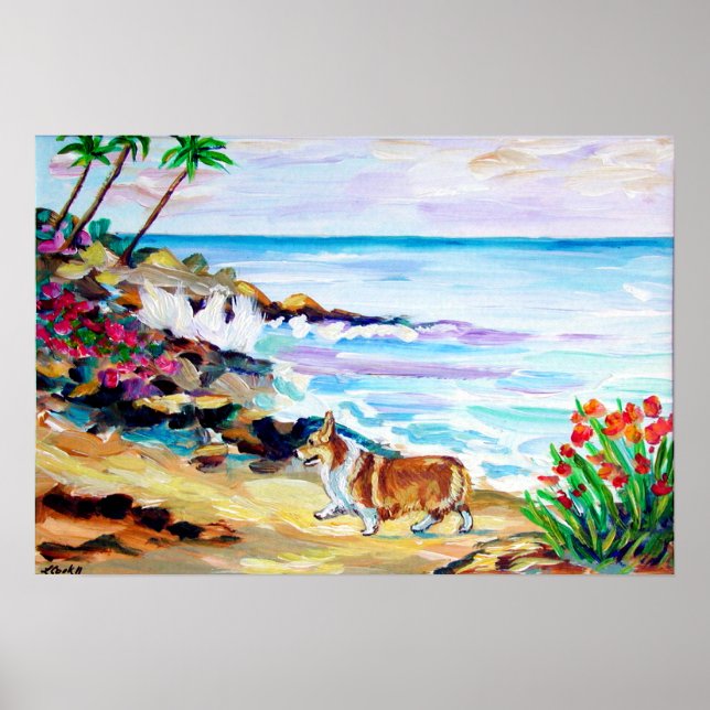 Pembroke Welsh Corgi Skriv ut Poster (Framsidan)