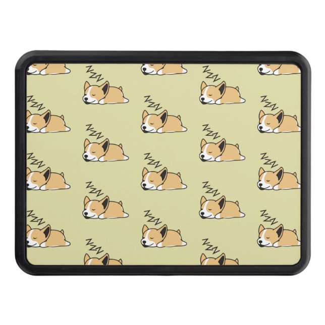 Pembroke Welsh Corgi Sleeping Hund älskare ZZZ Dragkroksskydd (Framsidan)