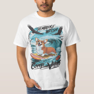 Pembroke Welsh Corgi som överlevde Wave Rider T Shirt