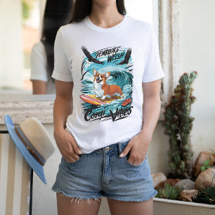 Pembroke Welsh Corgi som överlevde Wave Rider T Shirt
