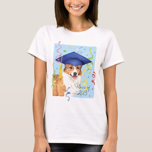 Pembroke Welsh Corgi Student Tee Shirt (Framsida)