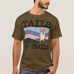 Pembroke Welsh Corgi Svan på spår Rolig hund Hik T Shirt