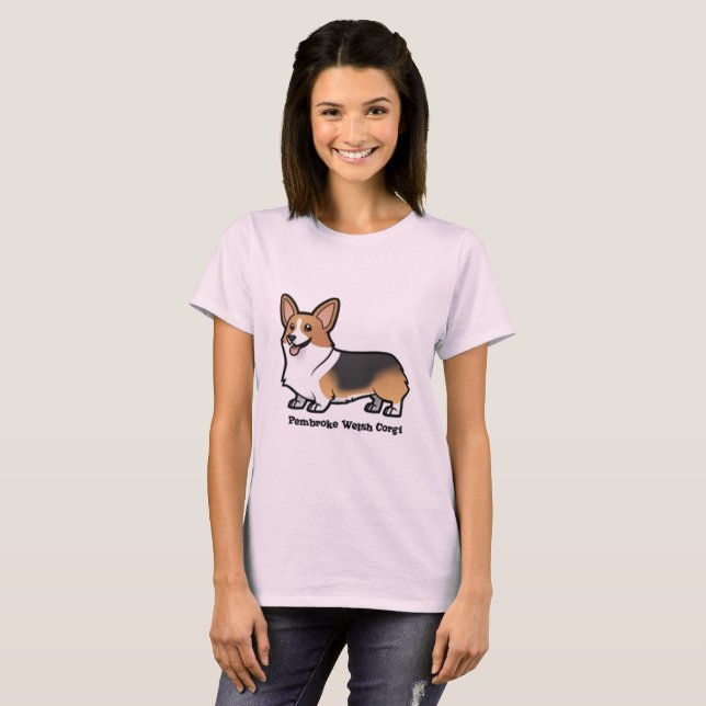 Pembroke Welsh Corgi T Shirt (Hel framsida)