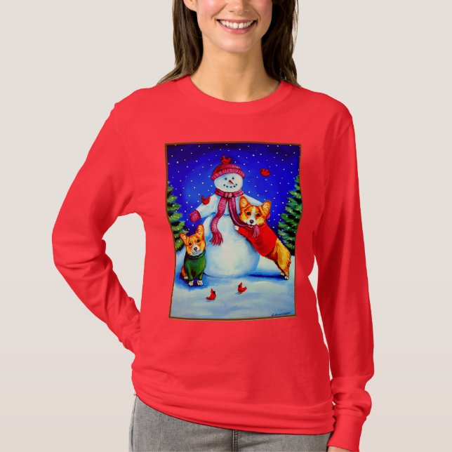 Pembroke Welsh Corgi Tee Shirt (Framsida)