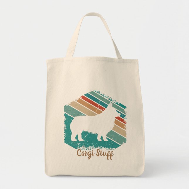 Pembroke Welsh Corgi Tote Bag Tygkasse (Framsidan)