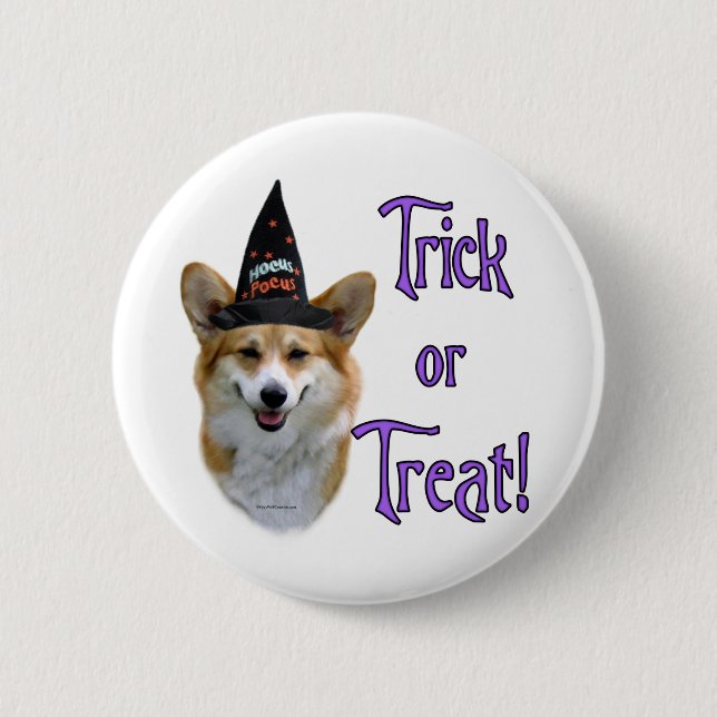 Pembroke Welsh Corgi Trick Knapp (Framsida)