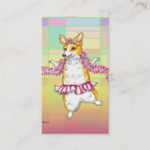 Pembroke Welsh Corgi Tutu-Affärskorten Visitkort