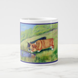 Pembroke Welsh Corgi Valpar möter Herr Groda Jumbo Mugg