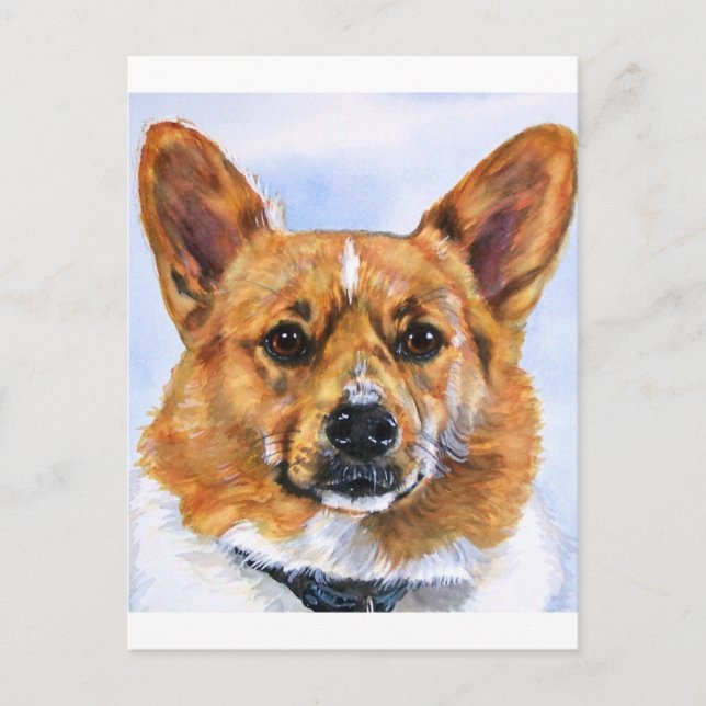 Pembroke Welsh Corgi Vykort (Framsida)