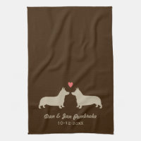 Pembroke Welsh Corgis med Heart Personlig
