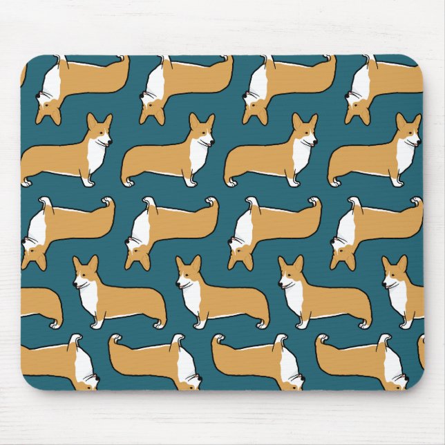 Pembroke Welsh Corgis Mönster Musmatta (Framsidan)