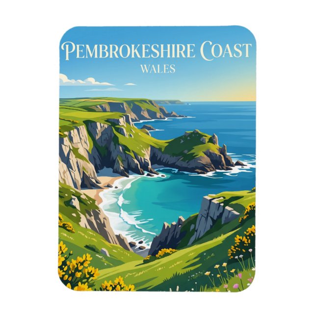 Pembrokeshire Coast National Park Storbritannien Magnet (Vertikal)