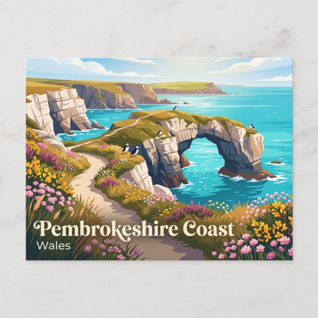 Pembrokeshire Coast National Park Storbritannien Vykort (Framsida)
