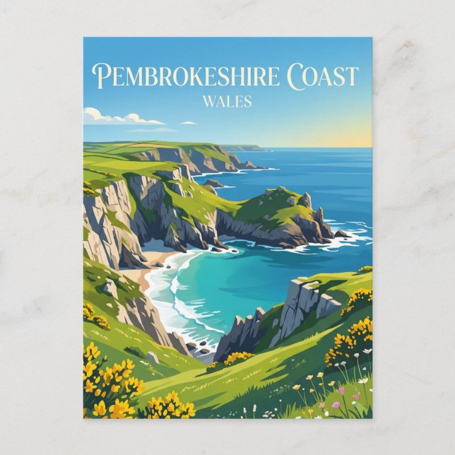 Pembrokeshire Coast National Park Storbritannien Vykort (Framsida)