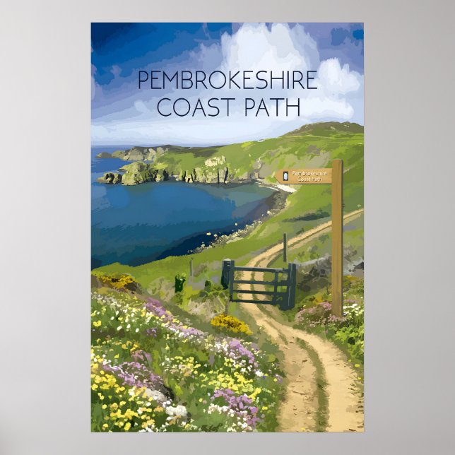 Pembrokeshire Coast Path National Trail Resa Poster (Framsidan)