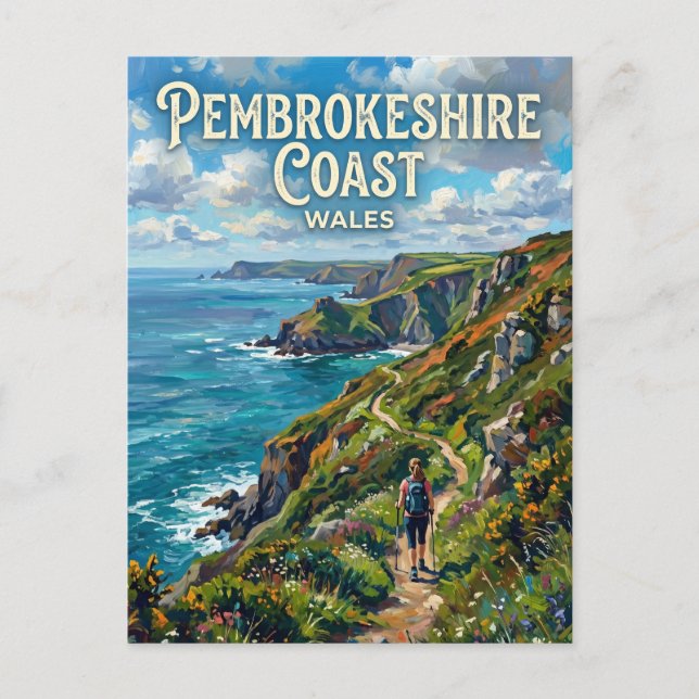 Pembrokeshire Coast Path Wales Vykort (Framsida)