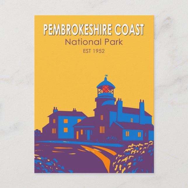 Pembrokeshire Kusten nationalpark Lighthouse Vykort (Framsida)