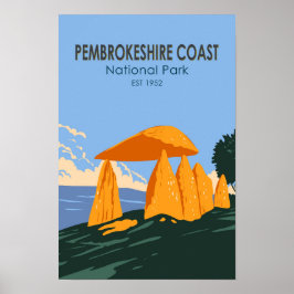 Pembrokeshire Kusten nationalpark Pentre Ifan Poster