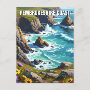 Pembrokeshire Kusten nationalpark Wales Vykort