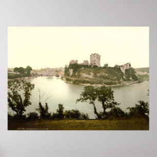 Pembrokeslott, Pembrokeshire, Wales Poster