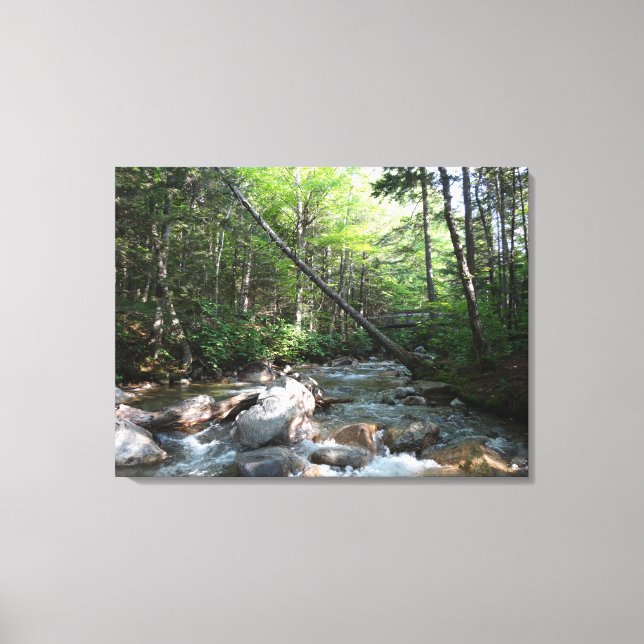 Pemigewasset River Bridge i New Hampshire Canvastryck (Framsida)