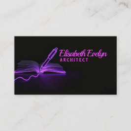 Pen and Book: Symbols of Knowledge and Creation Visitkort