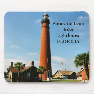 Pen de Leon Inlet Lighthouse, Florida Mousepad Musmatta