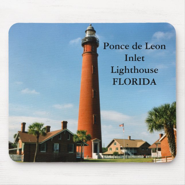 Pen de Leon Inlet Lighthouse, Florida Mousepad Musmatta (Framsidan)