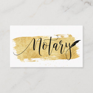 *~* Pen Guld NOTARY PHOTO Feather Signing Agent Visitkort