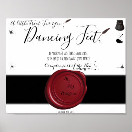 Pen & Inkwell Dancing Feet Flinflip flops Bröllop Poster