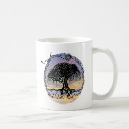 Pen och Bläck guddess på Sunset Kaffemugg