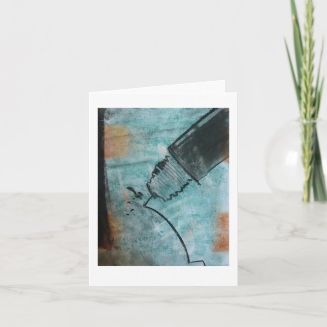 "Pen och Bläck"-hälsningskort, pastellform på papp Kort (Framsida)