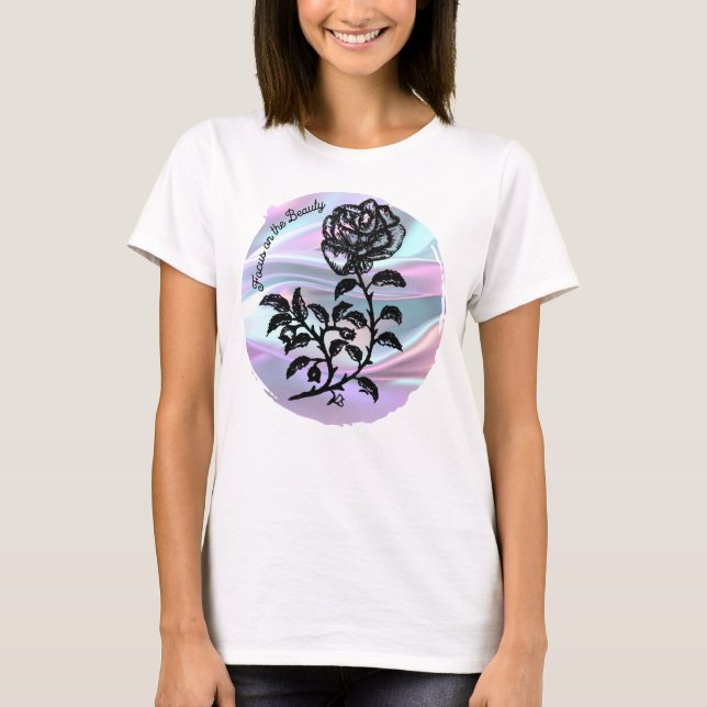 Pen och Bläck Ro på Pastel - Fokus på skönhetsvård T Shirt (Framsida)