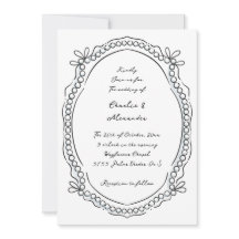 Pen och Bläck Rosett band och Pearls Bröllop