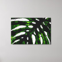 Pen och Grönt Bläck Monstera Löv Teckning