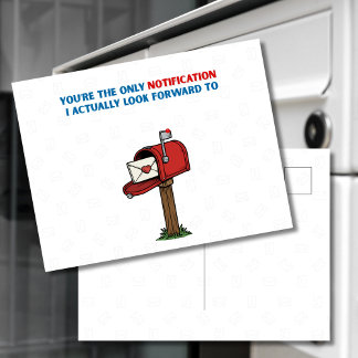 Pen Pal-avisering skämtig vykort