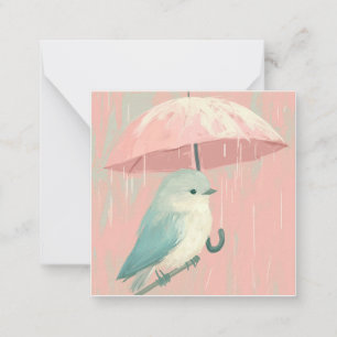 Pen Pal Pals: Bird Rain Hälsning Anteckningskort