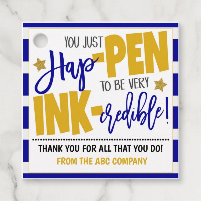 Pen Tack Gift-Märkre Gåvor Etiketter (Framsida)