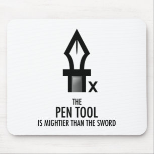 Pen Verktyg är Mightier Than Sword (Mousepad) Musmatta