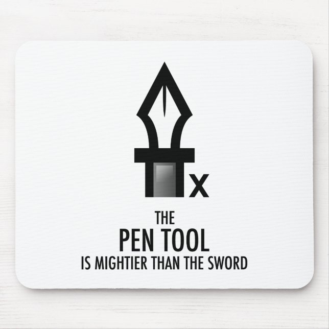 Pen Verktyg är Mightier Than Sword (Mousepad) Musmatta (Framsidan)