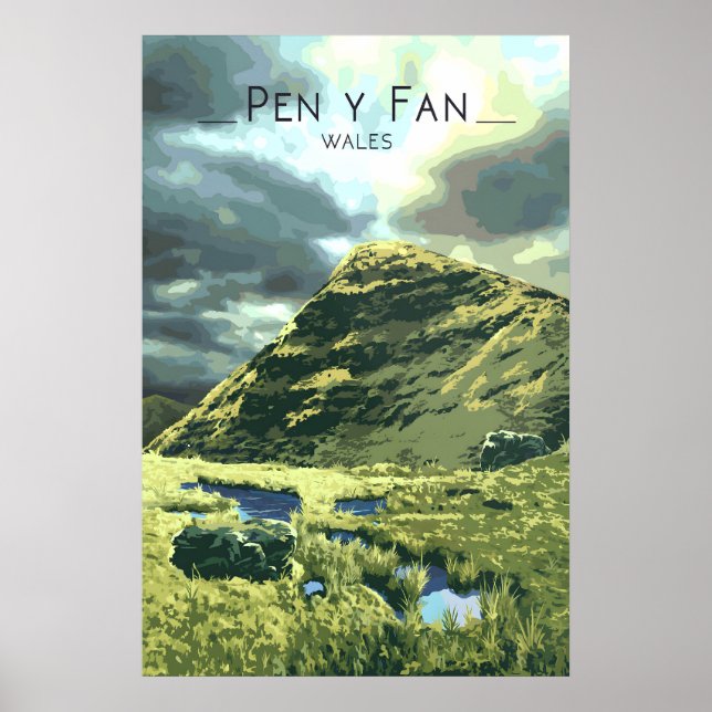 Pen Y Fan Brecon Beacons Wales Resorafaisch Poster (Framsidan)